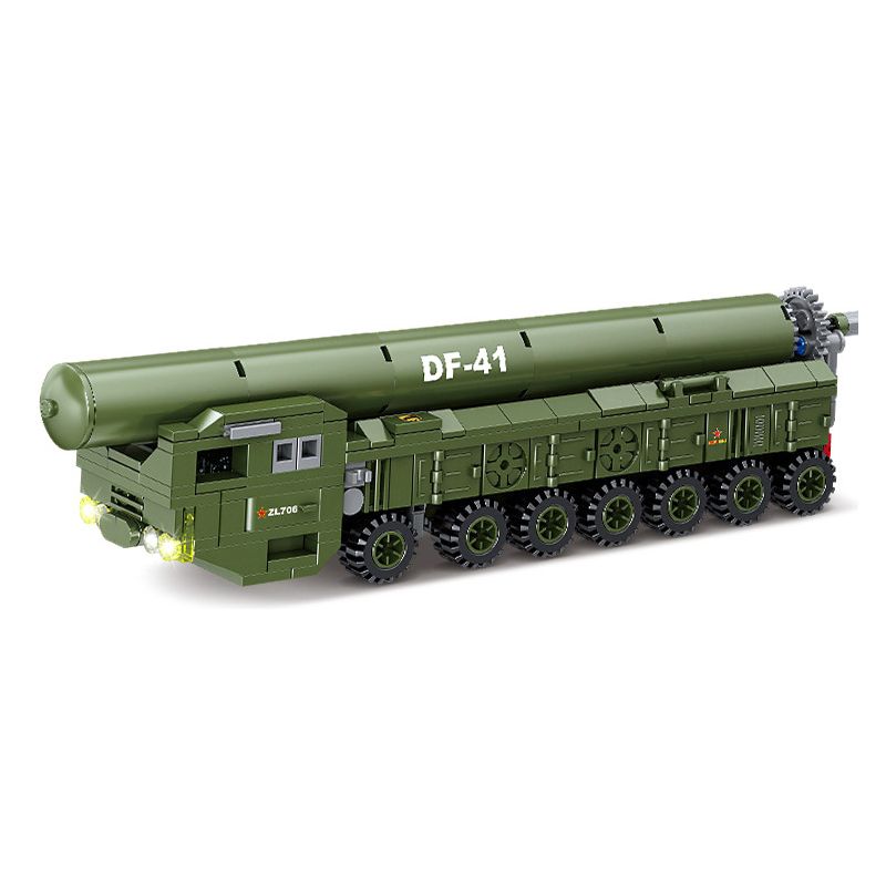 Kazi KY84102 84102 non  XE TÊN LỬA DONGFENG 41 bộ đồ chơi xếp lắp ráp ghép mô hình Military Power Sức Mạnh Quân Sự 362 khối