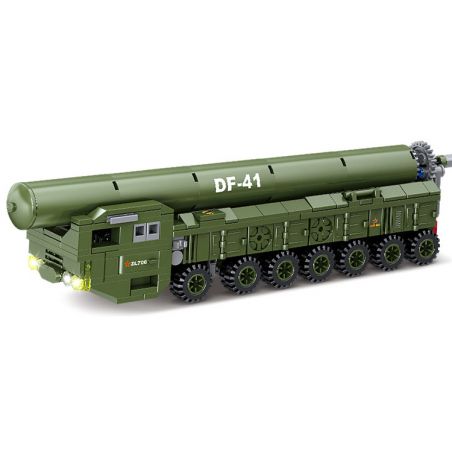 Kazi KY84102 84102 non  XE TÊN LỬA DONGFENG 41 bộ đồ chơi xếp lắp ráp ghép mô hình Military Power Sức Mạnh Quân Sự 362 khối