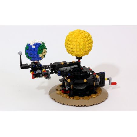 REBRICKABLE MOC-4477 4477 MOC4477 non  ORRERY MẶT TRĂNG TRÁI ĐẤT bộ đồ chơi xếp lắp ráp ghép mô hình EARTH MOON AND SUN ORRERY 462 khối