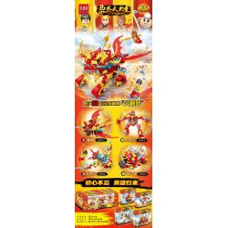 LE DI PIN JZ11119 11119 non  FIRE UNICORN 4 KẾT HỢP bộ đồ chơi xếp lắp ráp ghép mô hình 443 khối