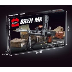 PANGU PG-15002 15002 PG15002 non  SÚNG MÁY NHẸ bộ đồ chơi xếp lắp ráp ghép mô hình ELECTRIC CONTINUOUS FIRING MACHINE GUN BREN MK 1785 khối