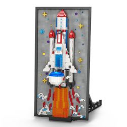 MOYU BLOCK MY95005 95005 non  CỨU TRỢ TÊN LỬA ÂM THANH bộ đồ chơi xếp lắp ráp ghép mô hình UNIVERSE TRIP 2576 khối