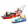 GUDI 9213 non  XUỒNG CỨU HỎA CHỮA CHÁY CANO bộ đồ chơi xếp lắp ráp ghép mô hình City FIREMAN THE WATER SPRAY BOAT Thành Phố 315 khối