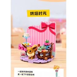 KEEPPLEY K20223 20223 non  POKÉMON NHÀN NHÃ XÂY LÂU ĐÀI CÁT bộ đồ chơi xếp lắp ráp ghép mô hình Movie & Game Phim Và Trò Chơi