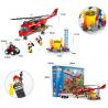 GUDI 9214 non  TRỰC THĂNG CỨU HỎA GIẾNG DẦU bộ đồ chơi xếp lắp ráp ghép mô hình City FIREMAN FIRE HEAVY HELICOPTOR Thành Phố 374 khối