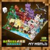 RENZAIMA 734 non  LÀNG RỪNG VỚI ÁNH SÁNG bộ đồ chơi xếp lắp ráp ghép mô hình Minecraft MY WORLD Game Xây Dựng 2106 khối