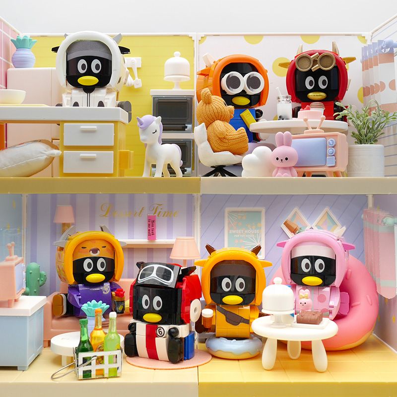 QQFAMILY LTPG201112 201112 non  QQFAMILY UPUP SERIES MRLER BOX HAND 7 bộ đồ chơi xếp lắp ráp ghép mô hình