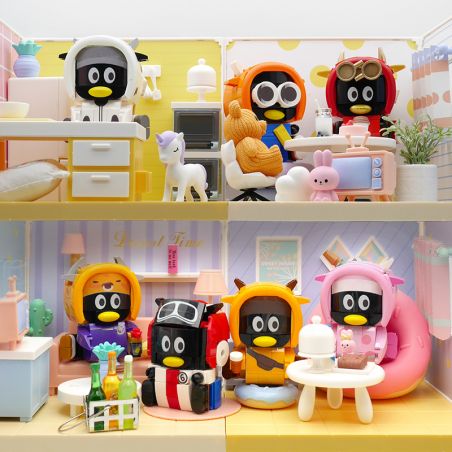 QQFAMILY LTPG201112 201112 non  QQFAMILY UPUP SERIES MRLER BOX HAND 7 bộ đồ chơi xếp lắp ráp ghép mô hình