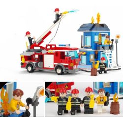 GUDI 9215 Xếp hình kiểu  CITY Fire Emergency Xe Thang Cứu Hỏa Chữa Cháy Nhà 431 khối