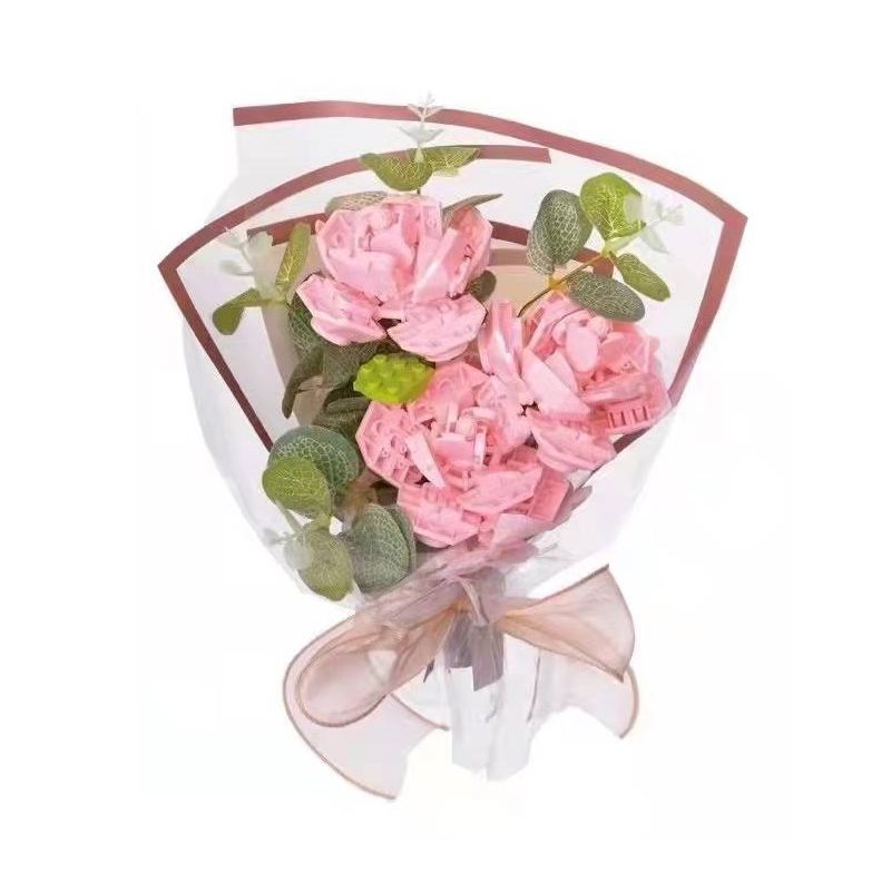 JAKI JK2687 2687 non  LỜI TRÁI TIM DỊU DÀNG bộ đồ chơi xếp lắp ráp ghép mô hình Flowers Hoa