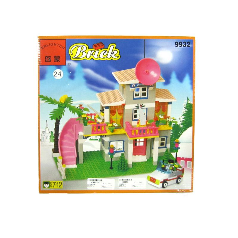 Enlighten 9932 Qman 9932 non  NGÔI NHÀ HẠNH PHÚC bộ đồ chơi xếp lắp ráp ghép mô hình City HOMESTEAD Thành Phố