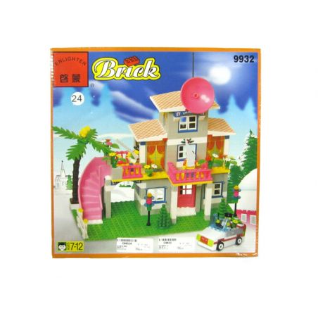 Enlighten 9932 Qman 9932 non  NGÔI NHÀ HẠNH PHÚC bộ đồ chơi xếp lắp ráp ghép mô hình City HOMESTEAD Thành Phố