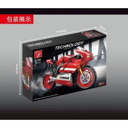 TA GAOLE T3043 3043 non  XE MÁY DUCATI bộ đồ chơi xếp lắp ráp ghép mô hình Creator DUKAT-V4 Sáng Tạo 729 khối