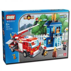GUDI 9215 Xếp hình kiểu  CITY Fire Emergency Xe Thang Cứu Hỏa Chữa Cháy Nhà 431 khối