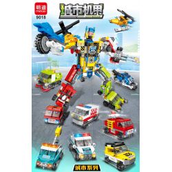 MINGDI 9018 non  CƠ KHÍ ĐÔ THỊ bộ đồ chơi xếp lắp ráp ghép mô hình City CITY MECHA Thành Phố 678 khối