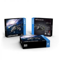 ZHEGAO QJ5003 5003 non  MÁY BAY TRỰC THĂNG WOLF bộ đồ chơi xếp lắp ráp ghép mô hình FIREWOLF HELICOPTER 1161 khối