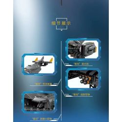 ZHEGAO QJ5002 5002 non  MÁY TẤN CÔNG TITAN bộ đồ chơi xếp lắp ráp ghép mô hình TITAN ATTACK AIRCRAFT 901 khối