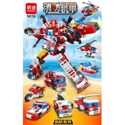 MINGDI 9016 non  CƠ HỎA bộ đồ chơi xếp lắp ráp ghép mô hình Creator FIRE MECHA Sáng Tạo 704 khối