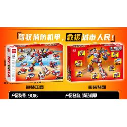 MINGDI 9016 non  CƠ HỎA bộ đồ chơi xếp lắp ráp ghép mô hình Creator FIRE MECHA Sáng Tạo 704 khối