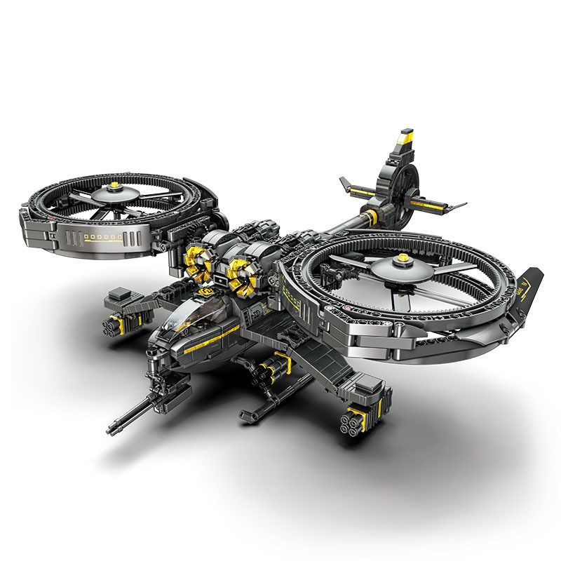 ZHEGAO QJ5001 5001 non  HOTTEVE. bộ đồ chơi xếp lắp ráp ghép mô hình Avatar GHOST HELICOPTER 1093 khối