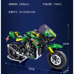 JUHANG TECHNOLOGY 82004 non  KAWASAKIZ900 bộ đồ chơi xếp lắp ráp ghép mô hình  KAWASAKI Z900 Kỹ Thuật Công Nghệ Cao Mô Hình Phương Tiện 776 khối