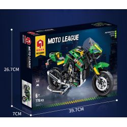 JUHANG TECHNOLOGY 82004 non  KAWASAKIZ900 bộ đồ chơi xếp lắp ráp ghép mô hình  KAWASAKI Z900 Kỹ Thuật Công Nghệ Cao Mô Hình Phương Tiện 776 khối