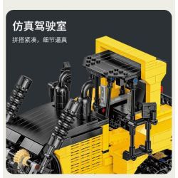 HAPPY BUILD SHINEYU XINYU YC-22011 22011 YC22011 non  BULLDOZER LỚN tỷ lệ 1:23 bộ đồ chơi xếp lắp ráp ghép mô hình Build Team SHINE YU Đội Xây Dựng 1866 khối