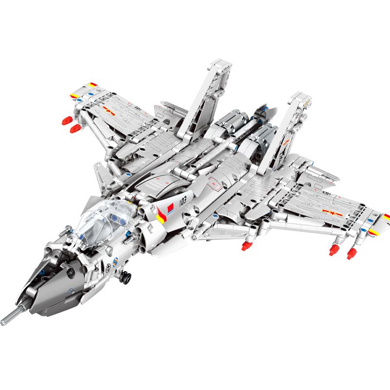 SEMBO 705996 non  MÁY BAY CHIẾN ĐẤU J-15 tỷ lệ 1:48 bộ đồ chơi xếp lắp ráp ghép mô hình Military Army FLYING SHARK Quân Sự Bộ Đội 976 khối