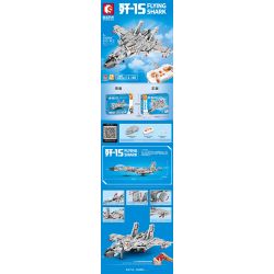 SEMBO 705996 non  MÁY BAY CHIẾN ĐẤU J-15 tỷ lệ 1:48 bộ đồ chơi xếp lắp ráp ghép mô hình Military Army FLYING SHARK Quân Sự Bộ Đội 976 khối