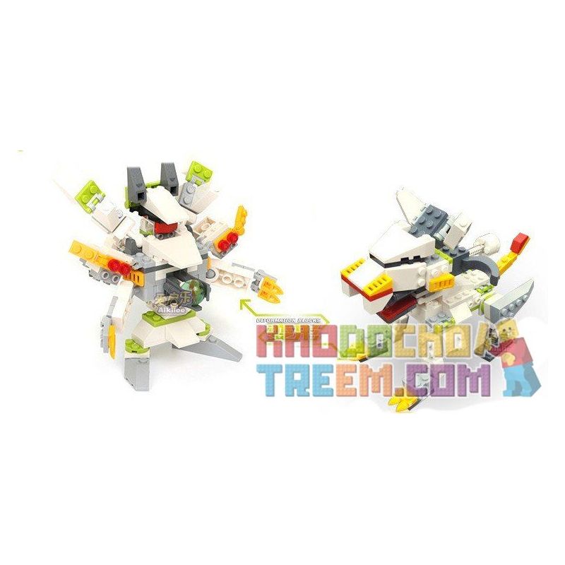GUDI 9907 non  PINBALL NAM BẠCH HỔ S bộ đồ chơi xếp lắp ráp ghép mô hình Transformers Robot Đại Chiến Người Máy Biến Hình 121 khối