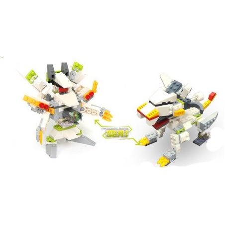 GUDI 9907 non  PINBALL NAM BẠCH HỔ S bộ đồ chơi xếp lắp ráp ghép mô hình Transformers Robot Đại Chiến Người Máy Biến Hình 121 khối