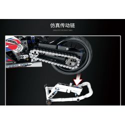 JUHANG TECHNOLOGY 82003 non  MÔ TÔ BMW S1000RR bộ đồ chơi xếp lắp ráp ghép mô hình  Kỹ Thuật Công Nghệ Cao Mô Hình Phương Tiện 768 khối