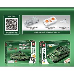 SEMBO 705989 non  XE TĂNG CHIẾN ĐẤU CHỦ LỰC TYPE 99A bộ đồ chơi xếp lắp ráp ghép mô hình Military Army TYPE 99A MAIN BATTLE TANK Quân Sự Bộ Đội 1143 khối