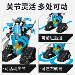 SEMBO 701920 non  XE ĐÓNG THẾ BIẾN HÌNH BLUE SHADOW FOUR bộ đồ chơi xếp lắp ráp ghép mô hình VARIETY.X 444 khối