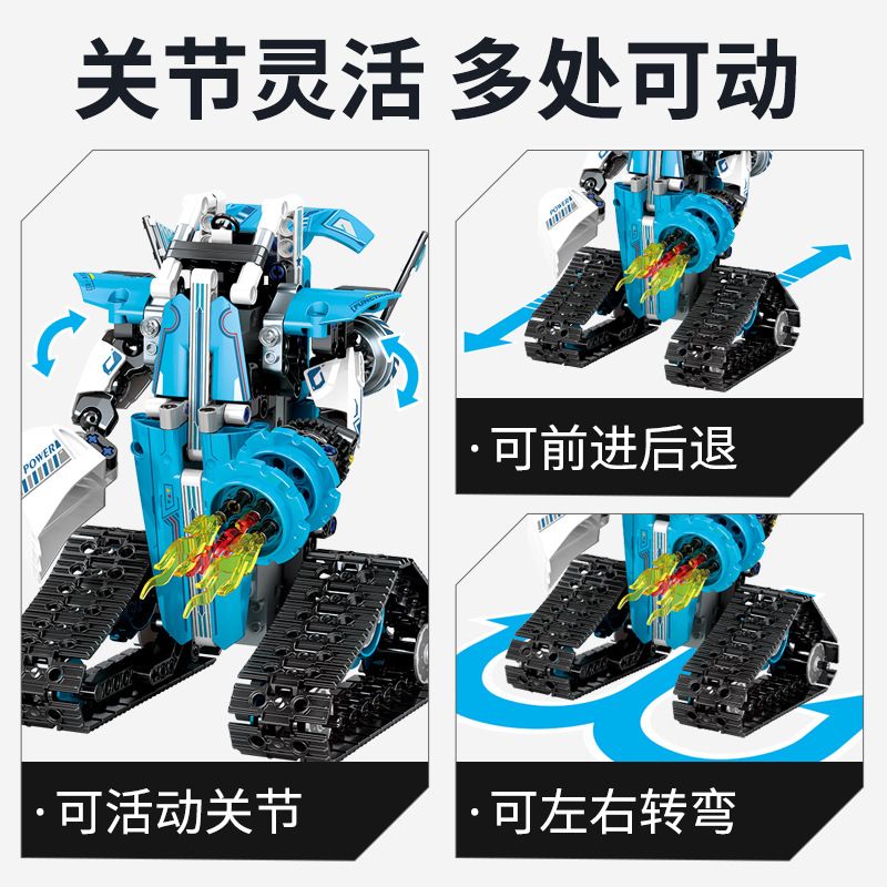 SEMBO 701920 non  XE ĐÓNG THẾ BIẾN HÌNH BLUE SHADOW FOUR bộ đồ chơi xếp lắp ráp ghép mô hình VARIETY.X 444 khối