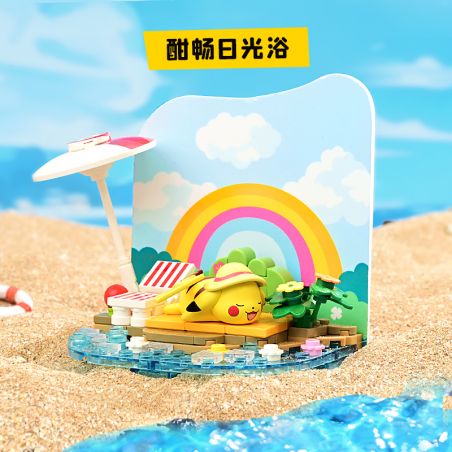 KEEPPLEY K20222 20222 non  POKÉMON TẮM NẮNG THÚ VỊ bộ đồ chơi xếp lắp ráp ghép mô hình Movie & Game Phim Và Trò Chơi