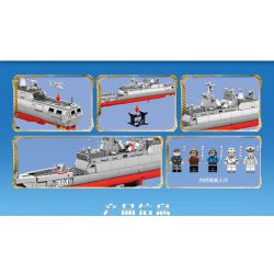 SEMBO 105733 non  KHINH HẠM HẠNG NHẸ 056 bộ đồ chơi xếp lắp ráp ghép mô hình Iron Blood Heavy Equipment TYPE 056 CORVETTE Đặc Nhiệm Máu Và Sắt 750 khối