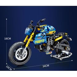 JUHANG TECHNOLOGY 82001 non  MÔ TÔ BMW G310R bộ đồ chơi xếp lắp ráp ghép mô hình  Kỹ Thuật Công Nghệ Cao Mô Hình Phương Tiện 706 khối