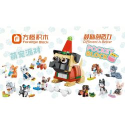 FORANGE FC8283 8283 non  BỮA TIỆC THÚ CƯNG DỄ THƯƠNG 12 LOẠI CORGIS BEAGLES DACHSHUND SHAR-PEIS TRUNG QUỐC HUSKIES SCHNAUZERS MÈO SPHYNX XIÊM CAM TAI GẤP XANH NGẮN MƯỚP MỸ bộ đồ chơi xếp lắp ráp ghép mô hình Creator PET PARTY Sáng Tạo 1527 khối