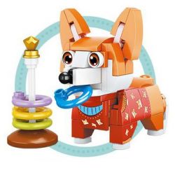 FORANGE FC8283 8283 non  BỮA TIỆC THÚ CƯNG DỄ THƯƠNG 12 LOẠI CORGIS BEAGLES DACHSHUND SHAR-PEIS TRUNG QUỐC HUSKIES SCHNAUZERS MÈO SPHYNX XIÊM CAM TAI GẤP XANH NGẮN MƯỚP MỸ bộ đồ chơi xếp lắp ráp ghép mô hình Creator PET PARTY Sáng Tạo 1527 khối