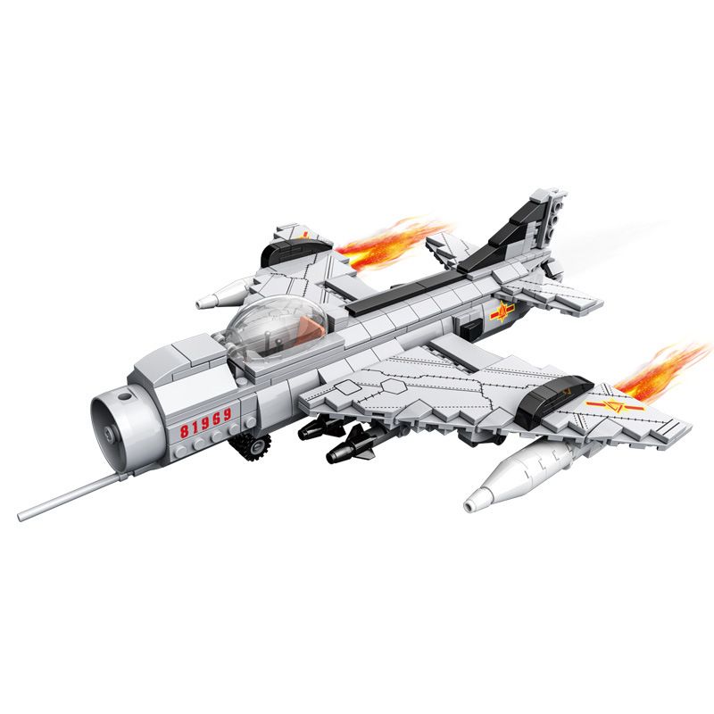 CAYI 22010 non  MÁY BAY CHIẾN ĐẤU J-6 bộ đồ chơi xếp lắp ráp ghép mô hình Military Army SAC J-6A Quân Sự Bộ Đội 614 khối