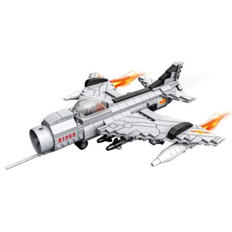 CAYI 22010 non  MÁY BAY CHIẾN ĐẤU J-6 bộ đồ chơi xếp lắp ráp ghép mô hình Military Army SAC J-6A Quân Sự Bộ Đội 614 khối