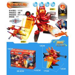GUDI 9912 non  PINBALL MEN CÁO LỬA ĐỎ S bộ đồ chơi xếp lắp ráp ghép mô hình Transformers Robot Đại Chiến Người Máy Biến Hình 111 khối