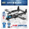 CAYI 22007 non  MÁY BAY VẬN TẢI C-119 bộ đồ chơi xếp lắp ráp ghép mô hình Military Army C-119 CONVETOR Quân Sự Bộ Đội 394 khối