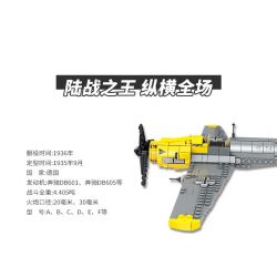 Kazi KY82053 82053 non  TIÊM KÍCH BF-109 bộ đồ chơi xếp lắp ráp ghép mô hình Military Army Quân Sự Bộ Đội 426 khối