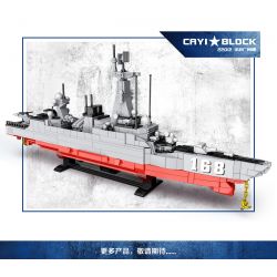 CAYI 22012 non  TÀU 168 QUẢNG CHÂU bộ đồ chơi xếp lắp ráp ghép mô hình Military Army 168 GUANGZHOU DESTROYER Quân Sự Bộ Đội 857 khối