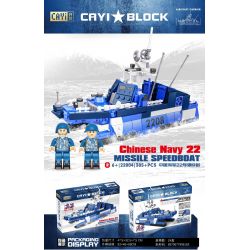 CAYI 22004 non  TÀU CAO TỐC TÊN LỬA HẢI QUÂN 22 bộ đồ chơi xếp lắp ráp ghép mô hình Military Army CHINESE NAVY 22 MISSILE SPEEDBOAT Quân Sự Bộ Đội 385 khối