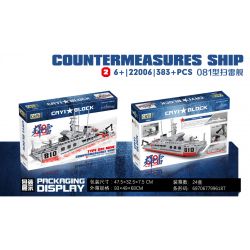 CAYI 22006 non  TÀU SƠN ĐÔNG QUÉT MÌN TYPE 081 bộ đồ chơi xếp lắp ráp ghép mô hình Military Army TYPE 081 MINE COUNTERMEASURES SHIP Quân Sự Bộ Đội 238 khối
