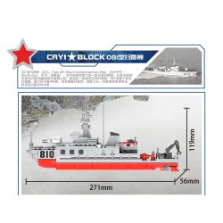 CAYI 22006 non  TÀU SƠN ĐÔNG QUÉT MÌN TYPE 081 bộ đồ chơi xếp lắp ráp ghép mô hình Military Army TYPE 081 MINE COUNTERMEASURES SHIP Quân Sự Bộ Đội 238 khối