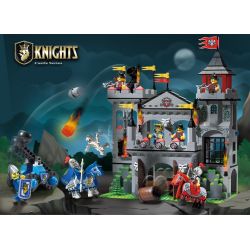 QMAN ENLIGHTEN KEEPPLEY 1021 non  TẤN CÔNG LÂU ĐÀI ĐẠI BÀNG bộ đồ chơi xếp lắp ráp ghép mô hình Medieval Castle CASTLE KNIGHTS Chiến Tranh Trung Cổ 568 khối
